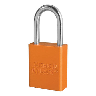 ORANGE ALUMINUM SAFETY PADLOCK  KEY RETAINING