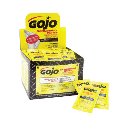 GOJO SCRUBBING WIPES 80CT IND WRAP DISPLAY CTN