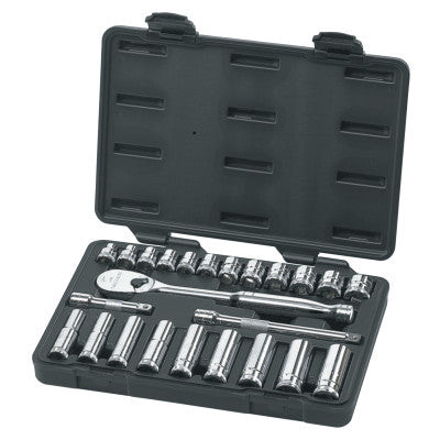 SET SKT MET STD/DP 3/8DR6 & 12PT 24PC