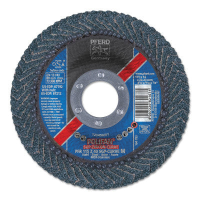 4-1/2 X 7/8 POLIFAN CURVE ZIRC ALUM MD RD 40G