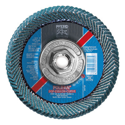 5 X 5/8-11 POLIFAN CURVEZIRC ALUM LRG RD 40G