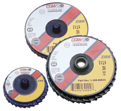 2" ROLOC-TYPE T27 ZIR REG 60 GRIT FLAP DISC