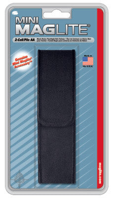 BLACK NYLON FULL FLAP HOLSTER F/MINI-MAG