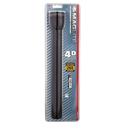 4 CELL D MAG-LITE FLASHLIGHT BLACK BLIST