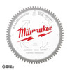 48408360 Milwaukee 254mm (10") 72T Aluminium Circular Saw Blade 48408360