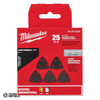 49252025 Milwaukee Open-Lok™ 25PC Triangle Sand Paper Variety 5x 60/80/120/180/240 Grit Sand paper
