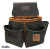 OX-P267703 OX Pro Tan & Black Leather Fasteners Pouch - 11 Pocket