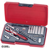 T1435AF Teng 35pc 1/4in Dr. Imperial Reg/Deep Socket Set