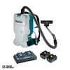 DVC660G2X1 Makita 18V X2 LXT (36V) Brushless 6 Litre HEPA Filter, 3-Speeds, 32mm Dia. Pipe, Backpack Dry Vacuum, Kit (6.0Ah x 2)