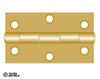 H65FBR Fortress 65x35 Fixed Pin Brass Hinge