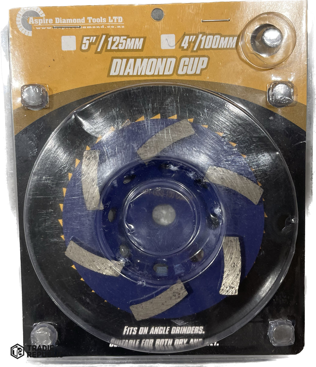 ADT-GSS-125 Diamond Grinding Cup Wheel 9 Spiral Segments Coarse