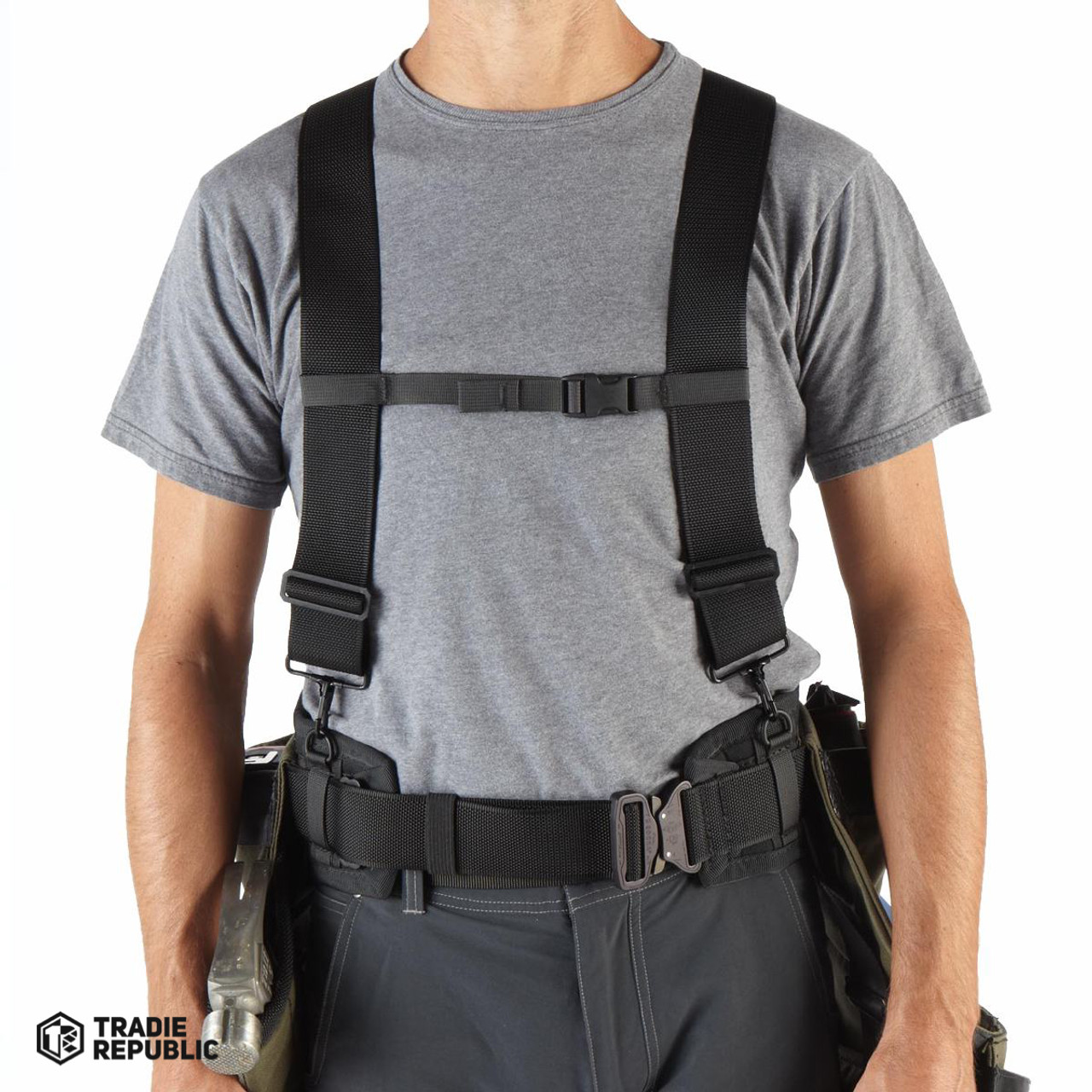 DB4-7-BK-X-X Diamondback Basic Suspenders for Toolbelts