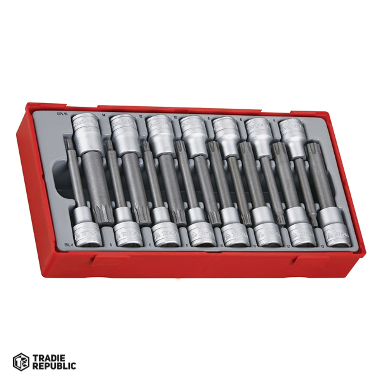 TTRS15 Teng 15pc 1/2in Dr. RIL/SPL Bits Skt Set - TC-Tray