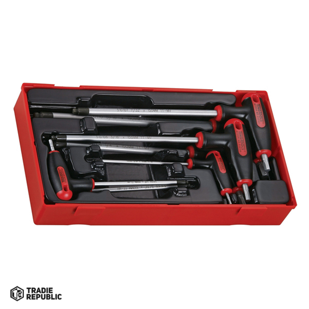 TTHEX7AF Teng 7pc T-Handle AF Hex Driver Set - TC-Tray