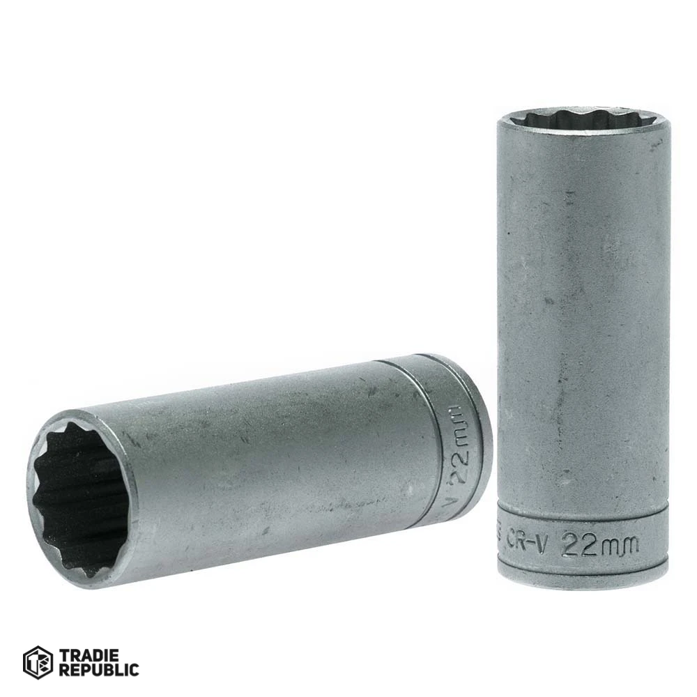 Teng 1/2in Dr. Deep Socket 22mm 12Pnt - Tradie Republic
