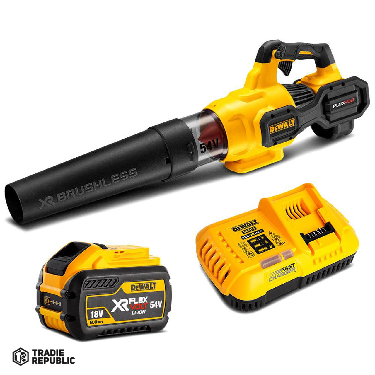 DCMBA572X1-XE DeWalt 54V FlexVolt Axial Blower 9Ah Batt 8A