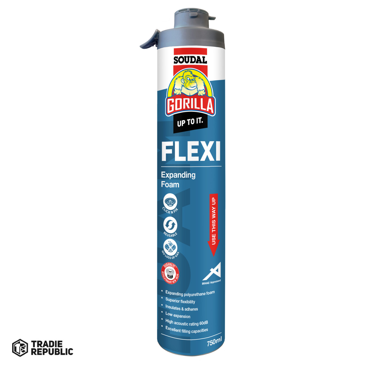 20041 Gorilla Flexi Expanding Foam Click n Fix 750ml