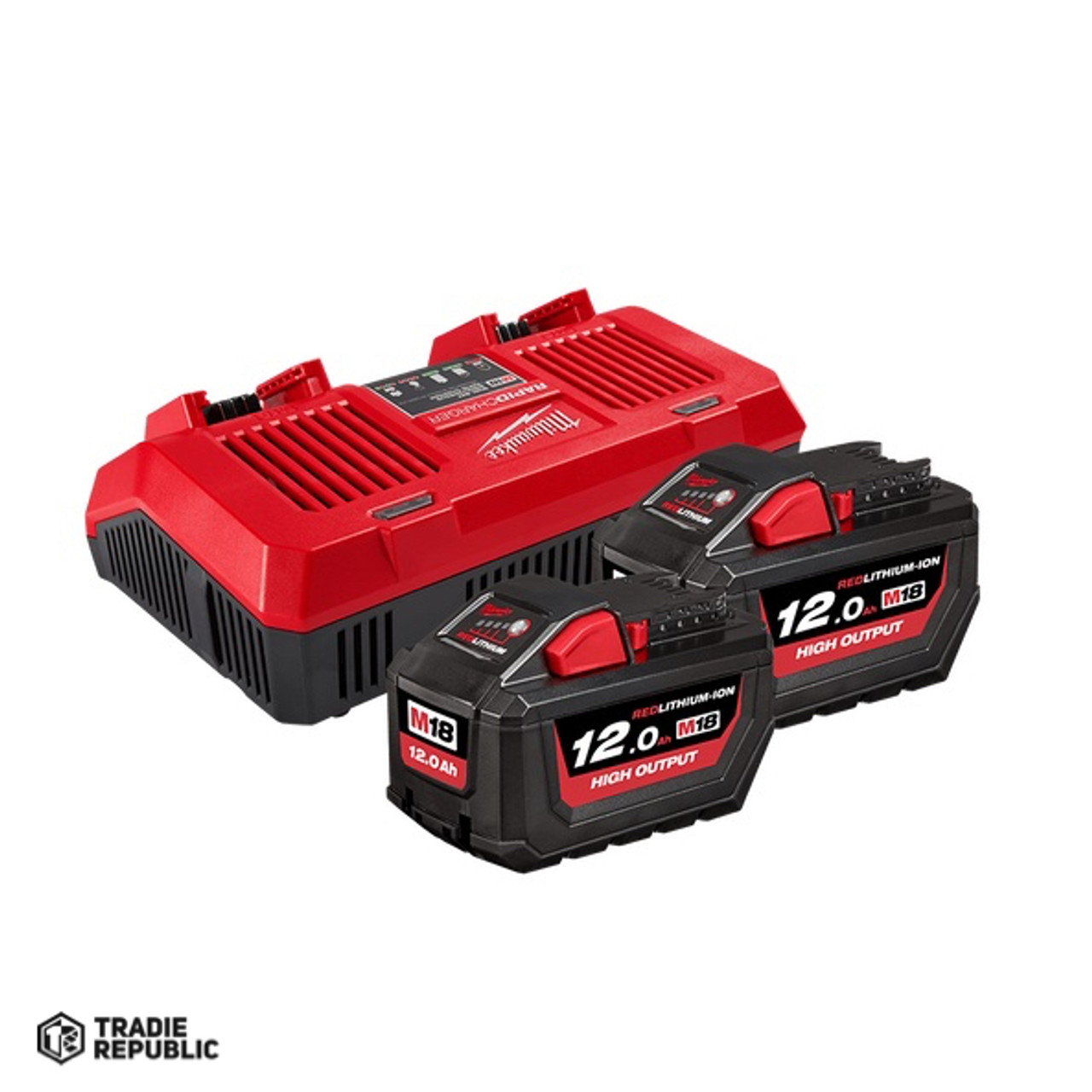 M18HOSPD122B Milwaukee M18 REDLITHIUM-ION High Output 12.0Ah Dual Bay Starter Pack