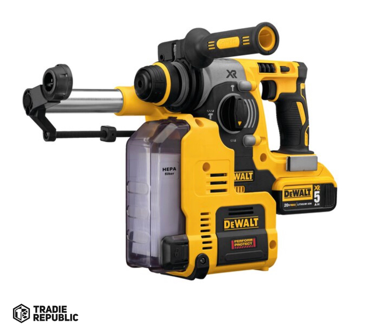 D25303DH-XJ DeWalt 18V Li-ion XR Cordless HEPA Dust Extraction Unit D25303DH-XJ to suit Brushless Rotary Hammer DCH274