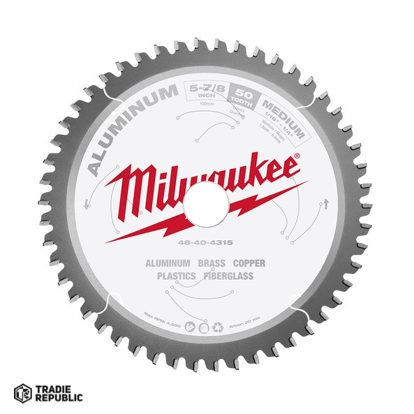 Milwaukee Circular Saw Blade 50T Aluminium 149mm Tradie Republic
