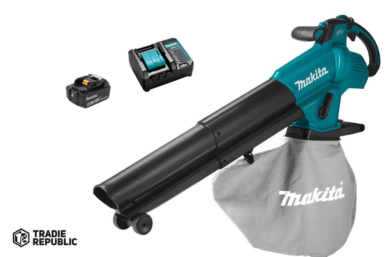 DUB187T001 Makita 18V LXT Brushless Variable Speed Blower Vacuum | 5.0Ah Kit