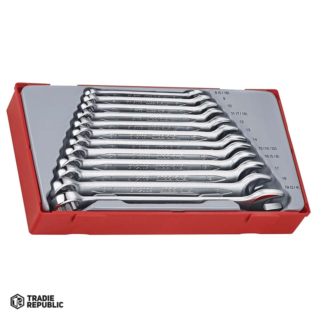 TT1236 Teng 12pc Combination Spanner Set 8-19mm - TC-Tray