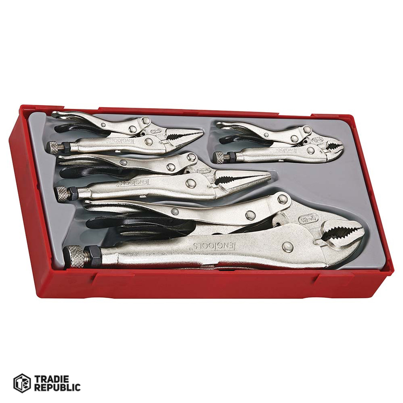 TTVG05 Teng 5pc Power Grip Plier Set - TC-Tray