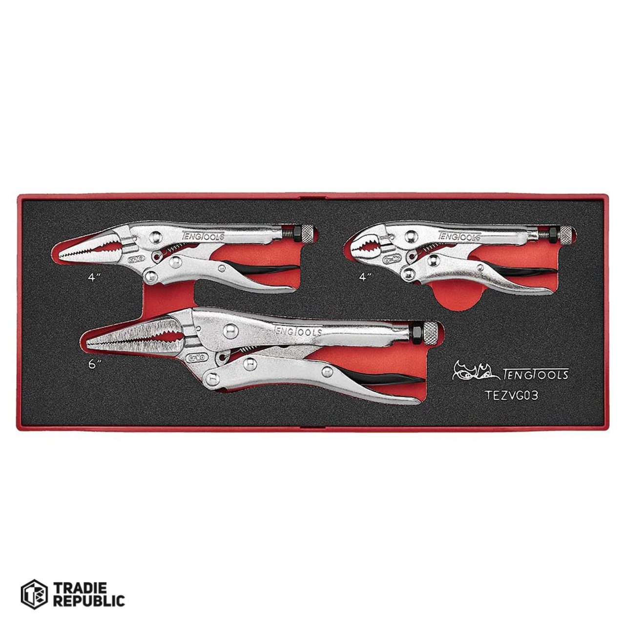 Teng Plier Set Power Grip 3 Pcs - Tradie Republic