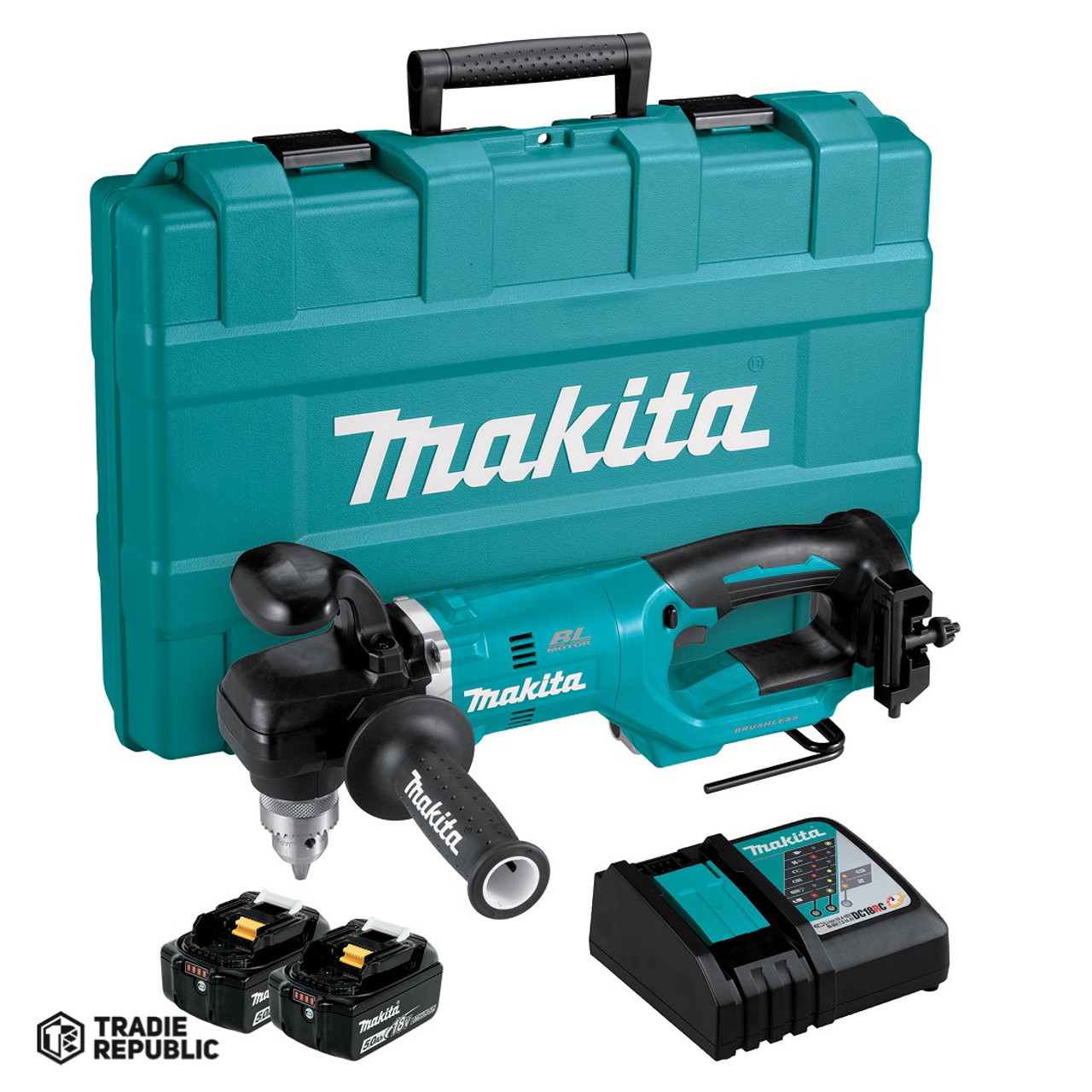 DDA450RTE Makita DDA450RTE 18V LXT Brushless 13mm Angle Drill Kit