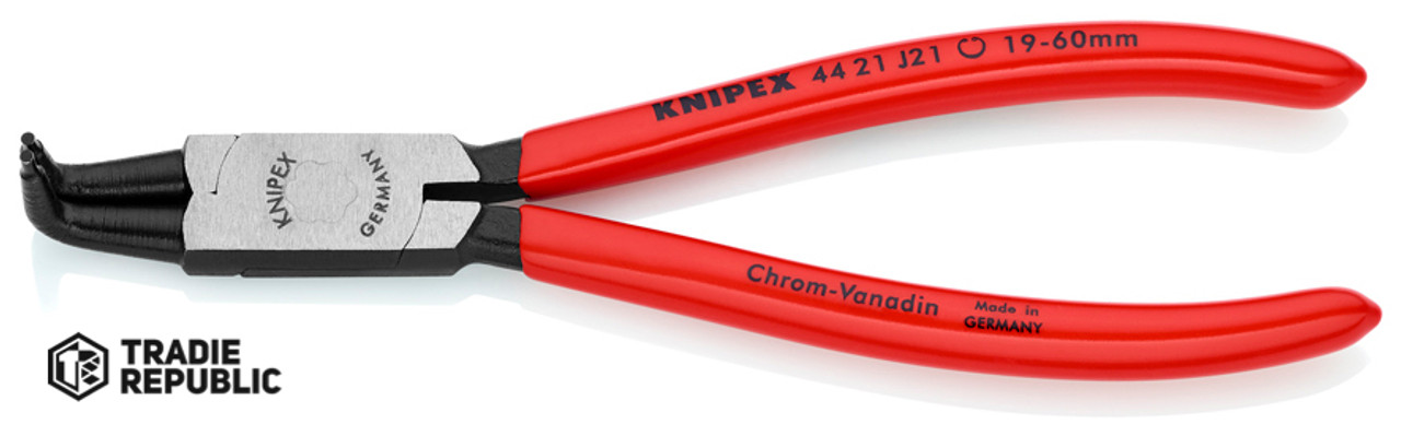 4421J21 Knipex Circlip Pliers Internal Bent 170mm