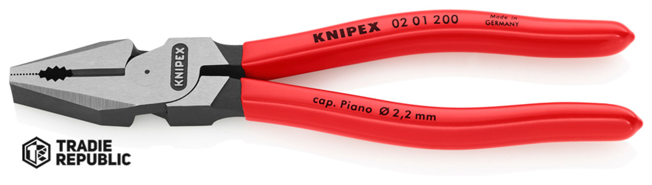 0201200 Knipex Combination Pliers High Leverage 200mm