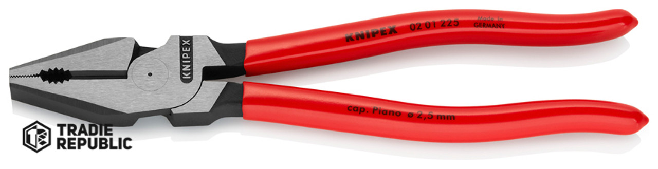 0201225 Knipex Combination Pliers High Leverage 225mm