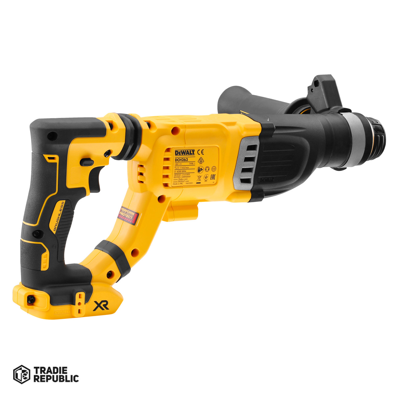 DCH263N-XJ DeWalt 18V XR Li-Ion Brushless Heavy Duty In-Line 3 Mode Sds+ Rotary Hammer - Bare Unit