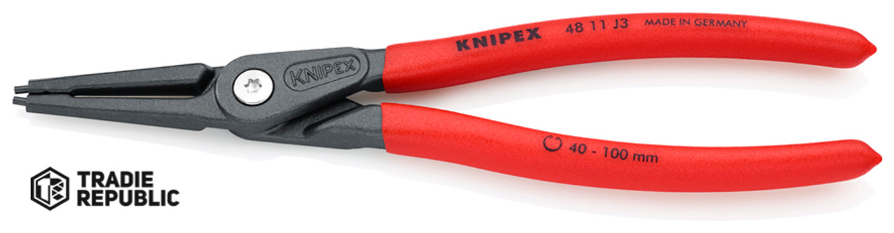 4811J3 Knipex Precision Circlip Pliers Internal Straight 225mm