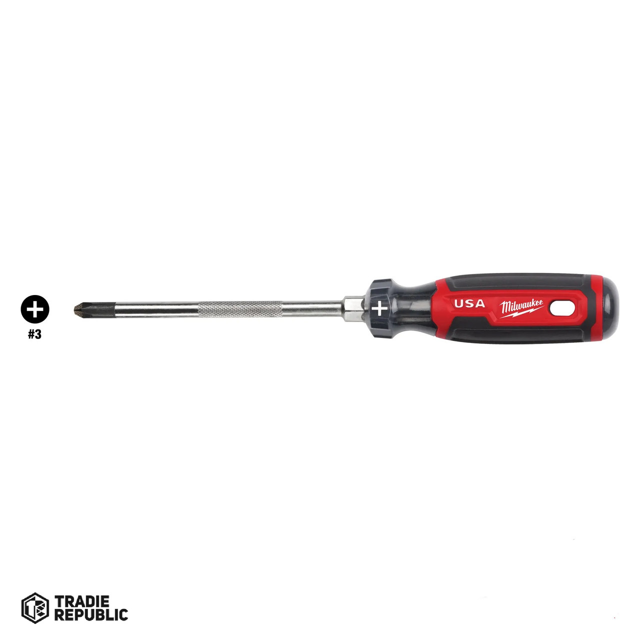 MT203 Milwaukee Cushion Grip Phillips #3 x 6in Screwdriver