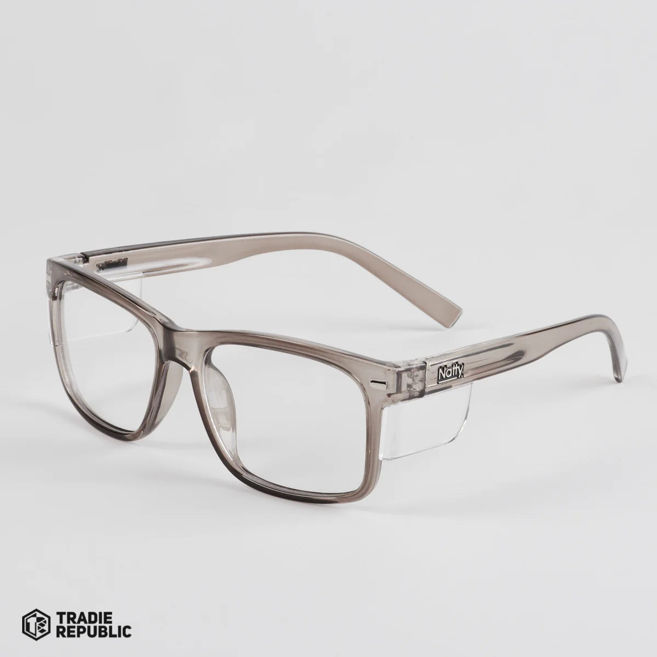 KENC0008 Natty Workwear Kenneth Steel / Clear Lens Safety Glasses