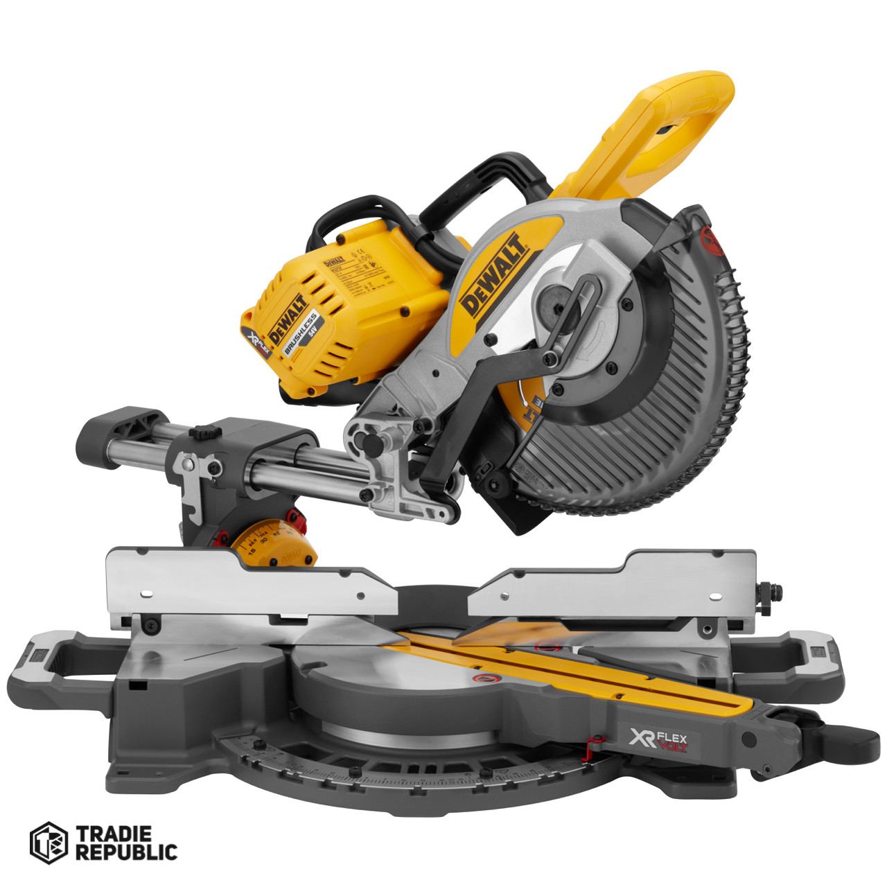 DCS727N-XE DeWalt 54V XR Flexvolt 254mm Sliding Compound Mitre Saw – Bare Unit