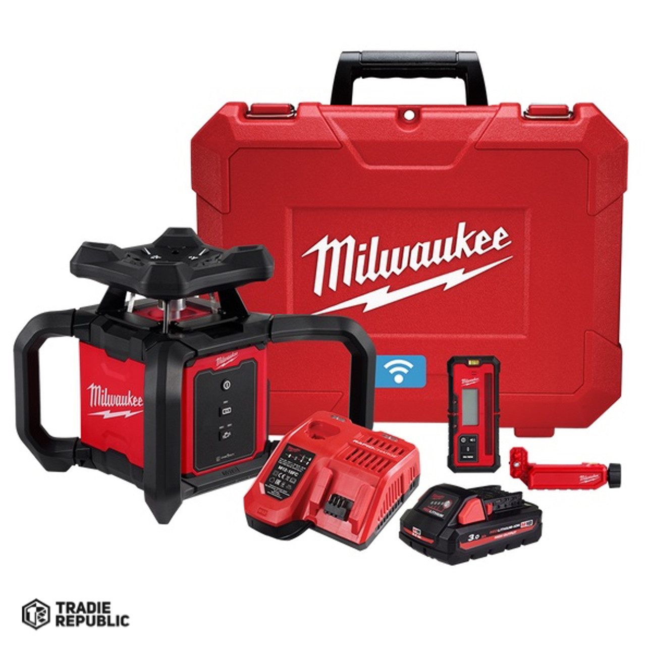 M18RL610-301C Milwaukee M18™ Horizontal Rotary Laser 610m (2000') Red Kit