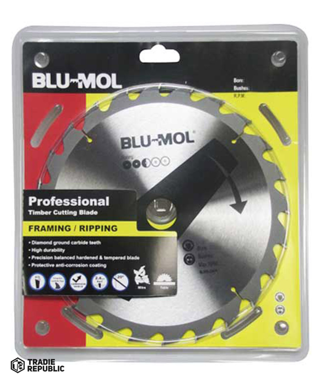 BL550-18424 Blu-Mol Professional Circular Saw Blade 184mm x 24T