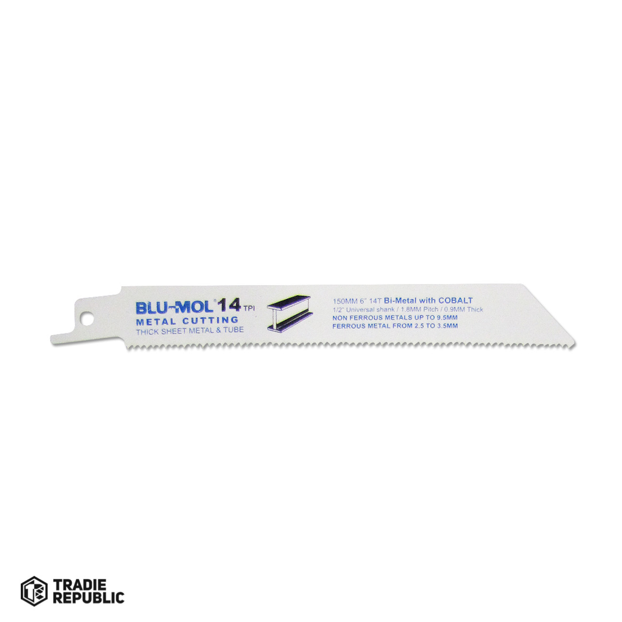 BL6476 Blu-Mol Recip Blade 6X18TPI Metal Cut (single Blade)