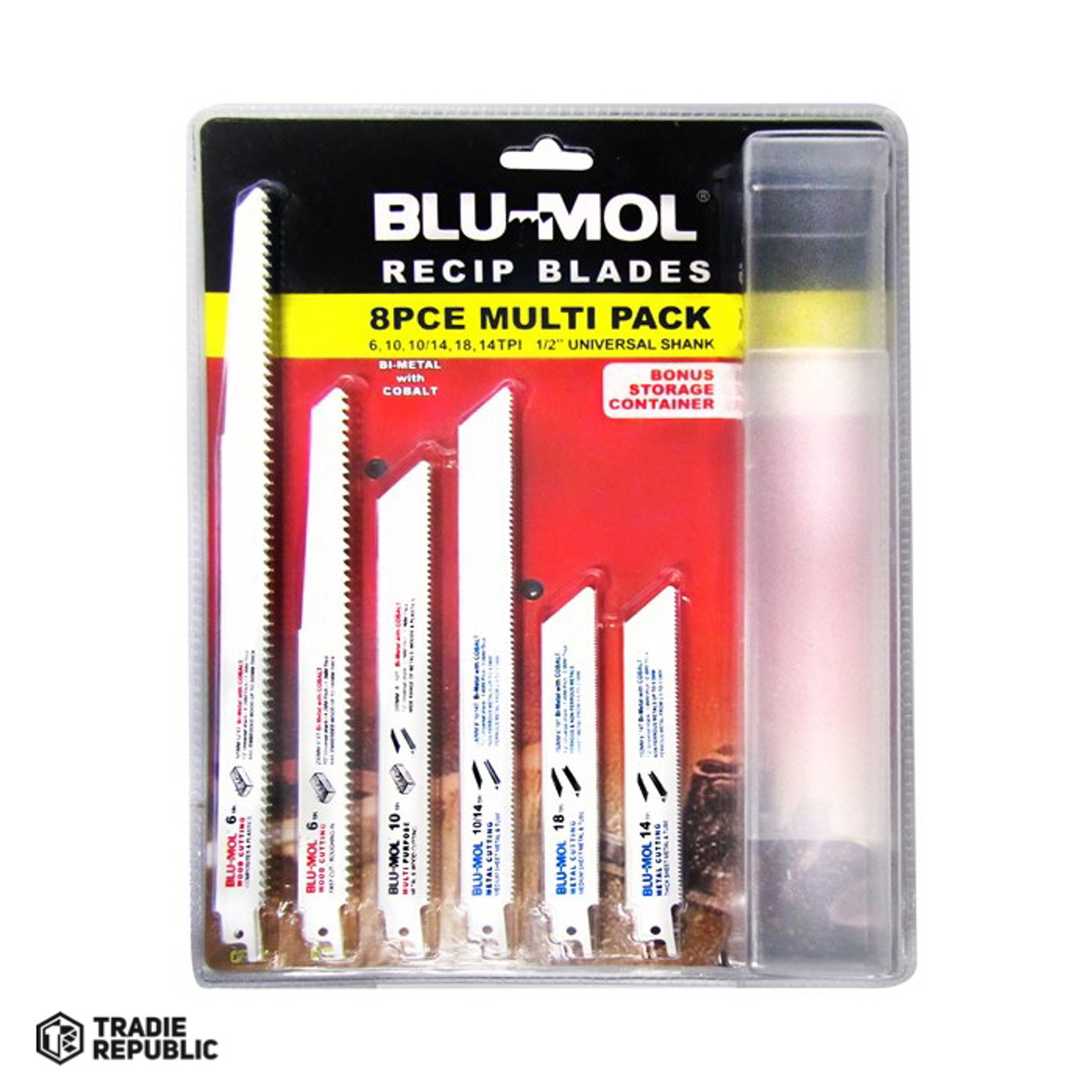 BL6400-S1 Blu-Mol 8 Pce Recip Blade Multi-Pak