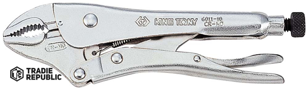 KT6011-10R King Tony Lkgrip Plier Curved 10IN Chrom