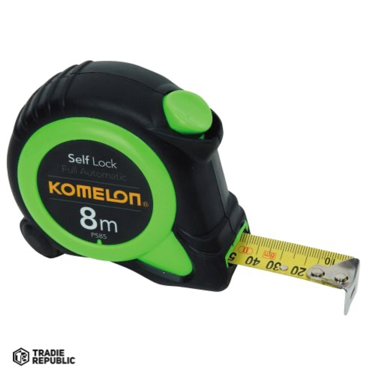 TA3390 Komelon 8mx25mm Green Full Auto Self Lock Pocket Tape (psg85)