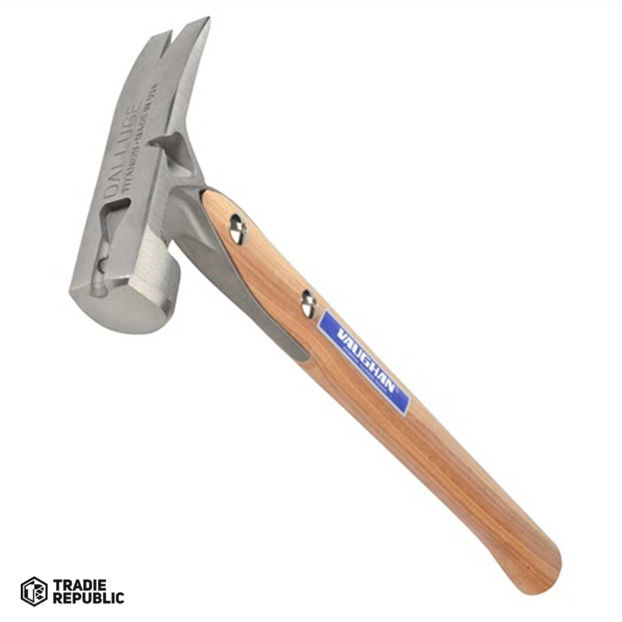 VDDT16 Vaughan Straight Claw Hammer 16oz (450gm) Dalluge Titanium Head Wooden Handle