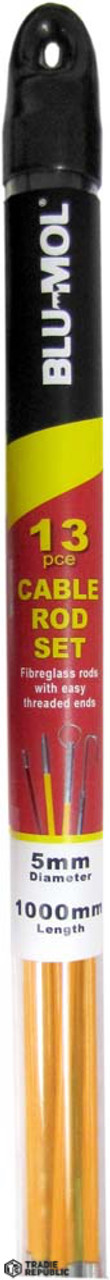 BLCRS1000 Blu-Mol Blu Mol 13PCE Cable Rod Set 10 Rods 5mm x 1000mm