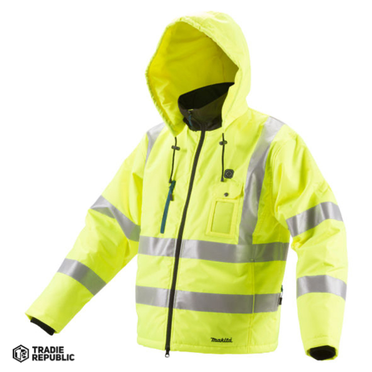 CJ106DZL Makita Cj106 12V max CXT Li-Ion Heated Hi-vis Jacket with Hood - Large Size