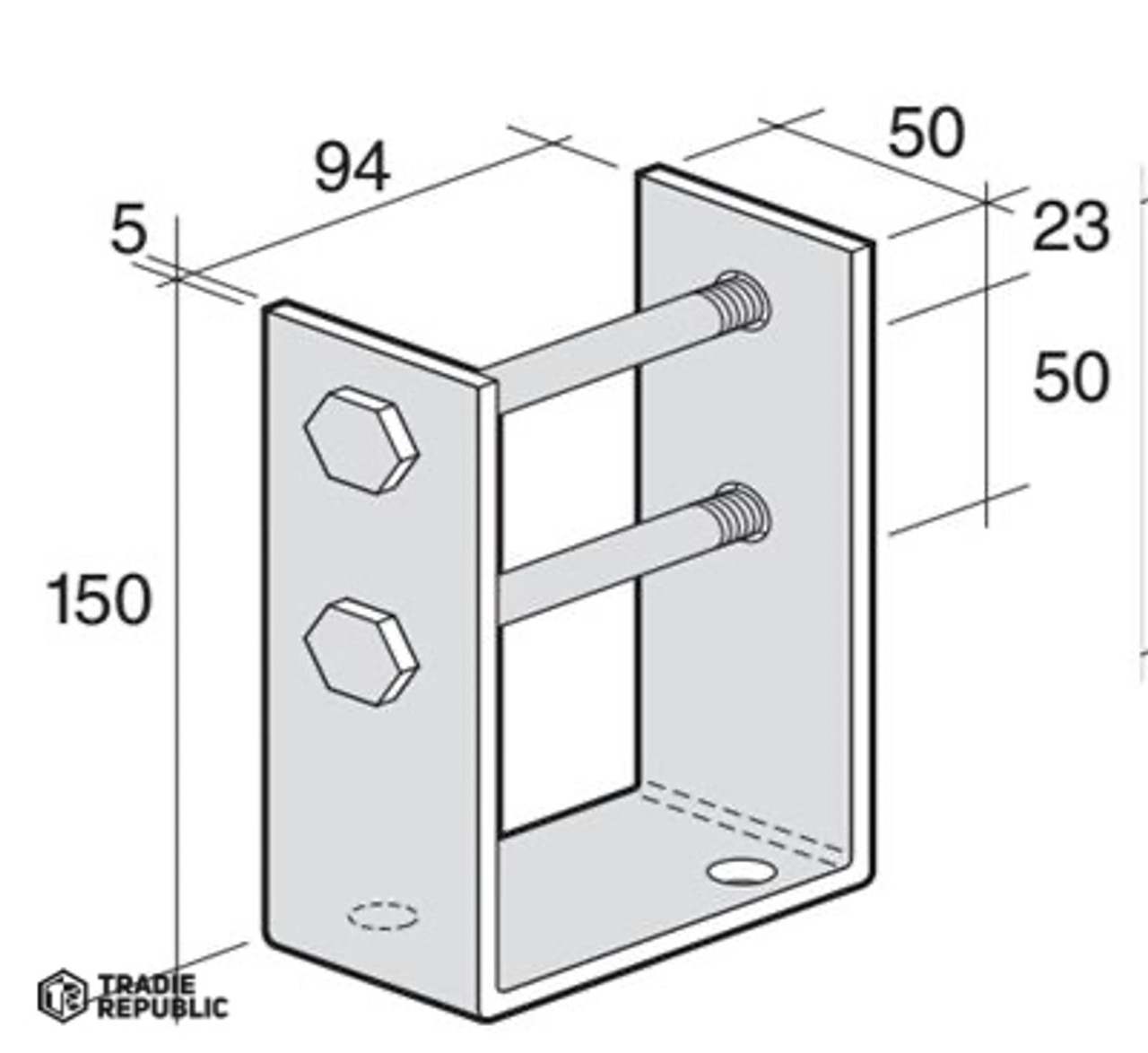 SBK17/S Pryda Post Support Stainless SBK17/S