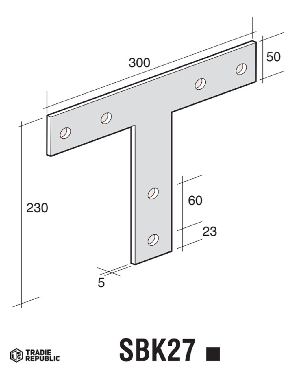 SBK27 Pryda T Bracket SBK27