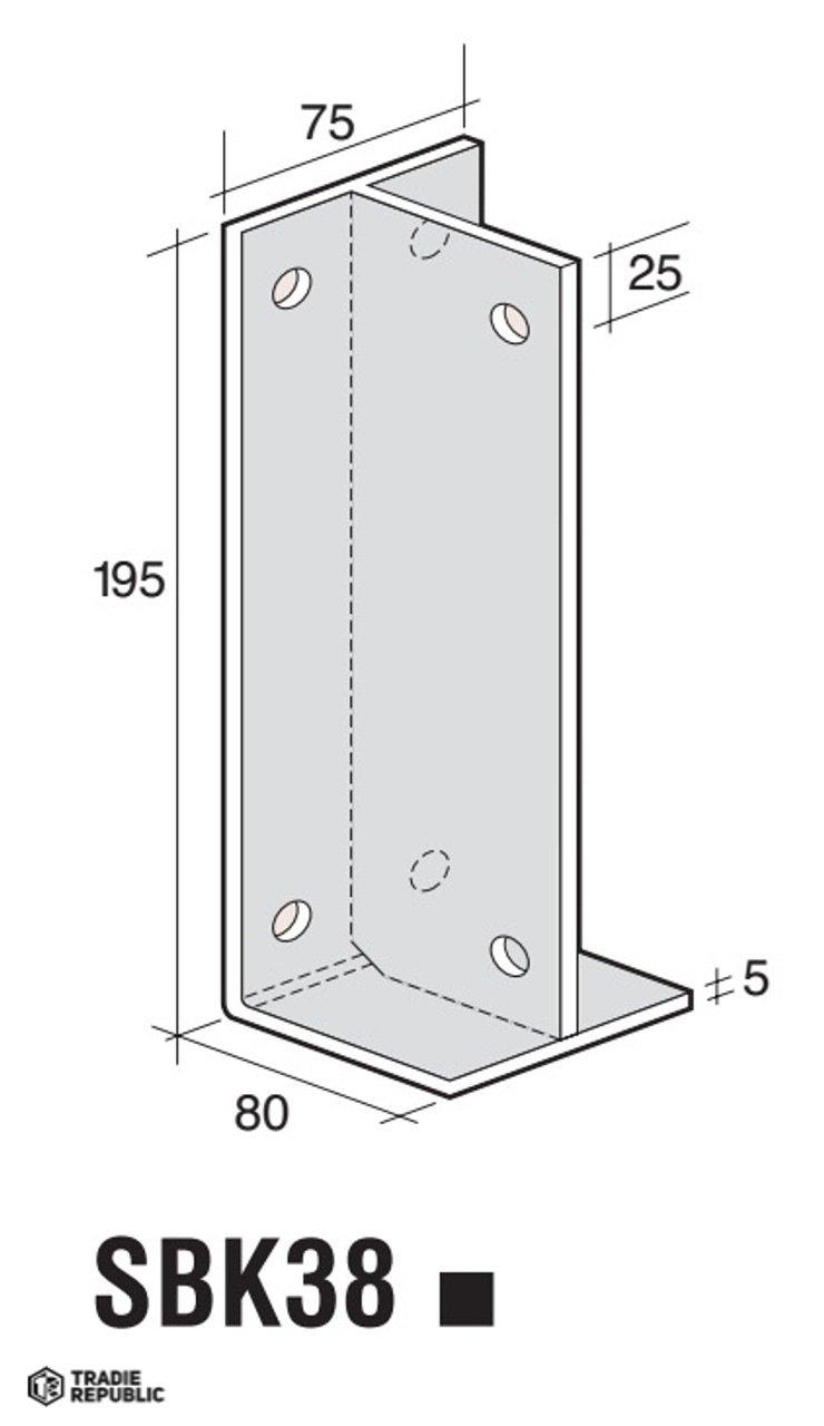 SBK38 Pryda Beam Support Bracket SBK38