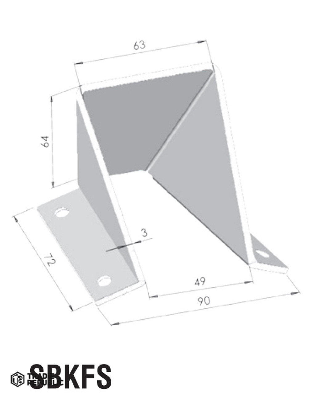 SBKFS Pryda Pryda Fence Stay Bracket